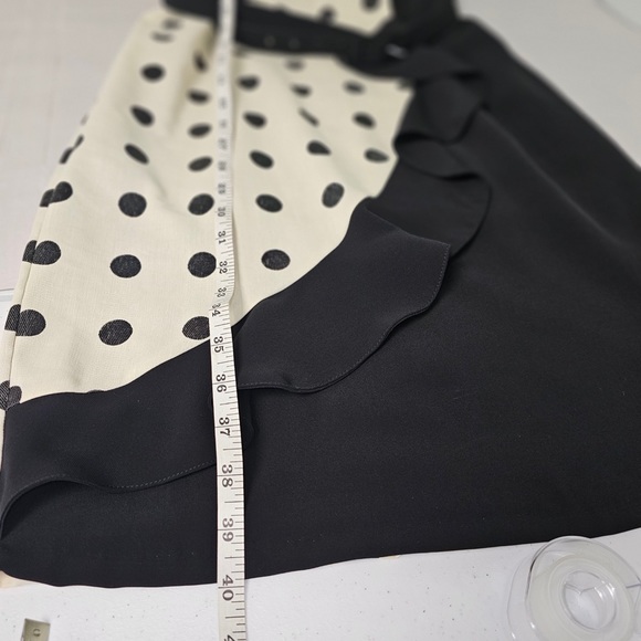 Eva Franco Polka-dot Black, white dress size 8  has the pine up girl rockabilly - Picture 8 of 9